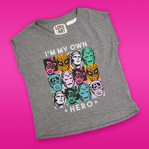 I'm My Own Hero Marvel Tshirt, Size Unknown (4-5T?) See Measurements